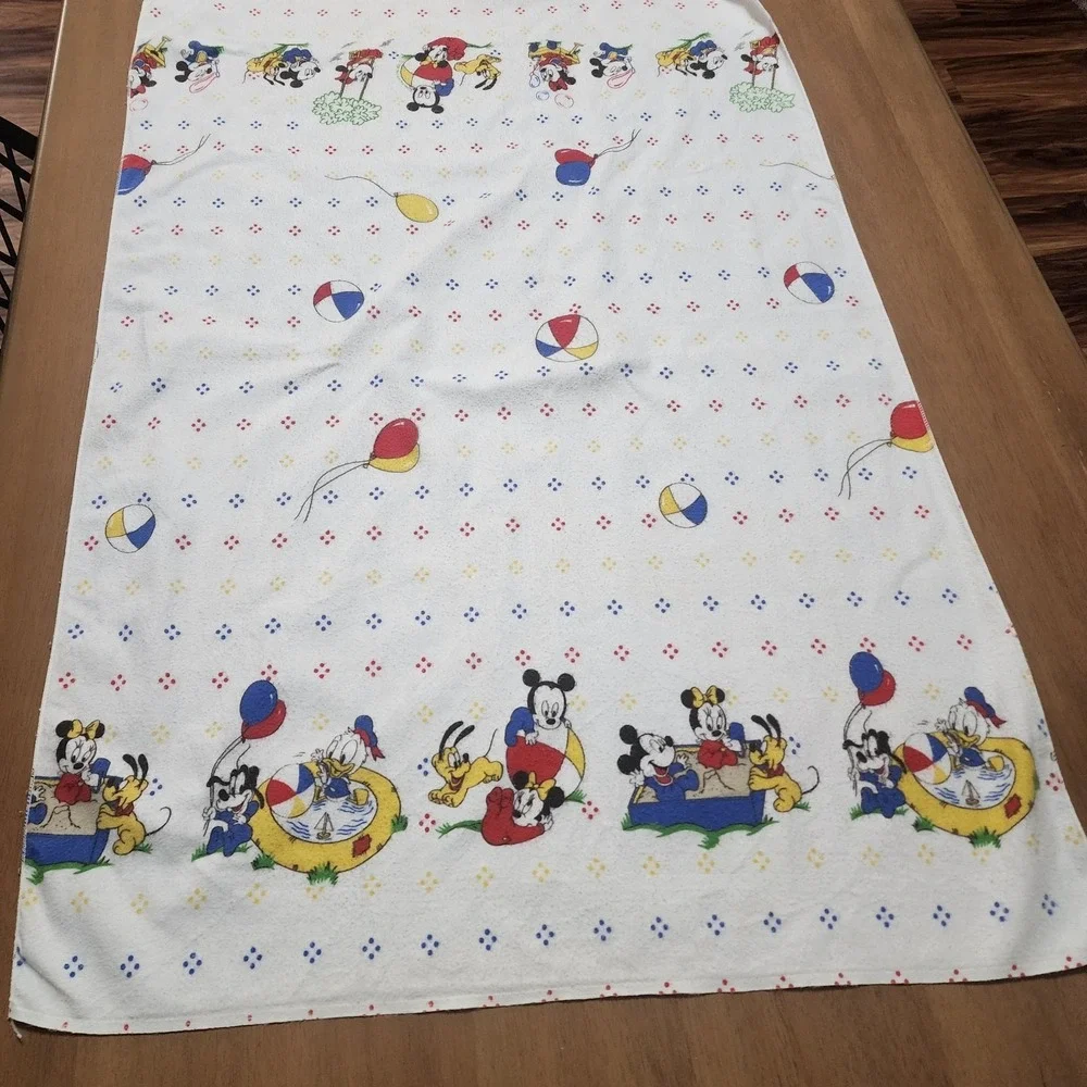 Vintage Dundee Disney Babies Sandbox Primary Colors Recieving‎ Blanket
